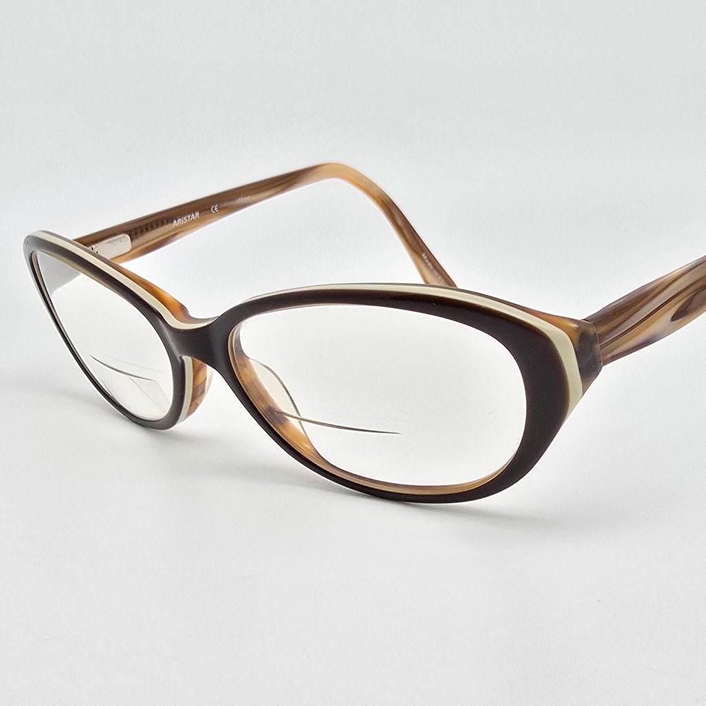 Aristar Charmant Ar18427 535 Brown Cat Eye Eyeglasses Frame W/ Flexhinge 54mm